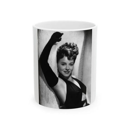 Paulette Goddard #166 (Vintage Female Icon) White Coffee Mug-11oz-Go Mug Yourself