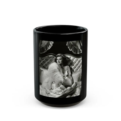 Paulette Goddard #167 (Vintage Female Icon) Black Coffee Mug-15oz-Go Mug Yourself