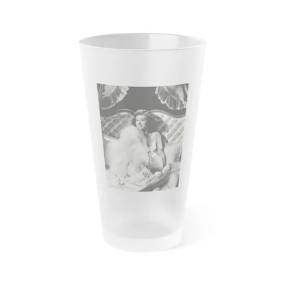 Paulette Goddard #167 (Vintage Female Icon) Frosted Pint Glass 16oz-16oz-Frosted-Go Mug Yourself