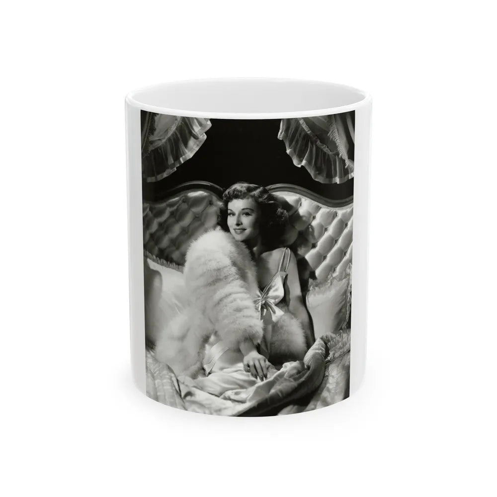 Paulette Goddard #167 (Vintage Female Icon) White Coffee Mug-11oz-Go Mug Yourself