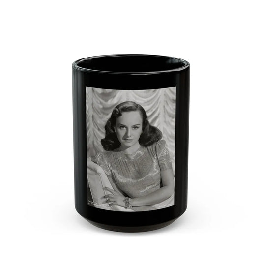 Paulette Goddard #168 (Vintage Female Icon) Black Coffee Mug-15oz-Go Mug Yourself