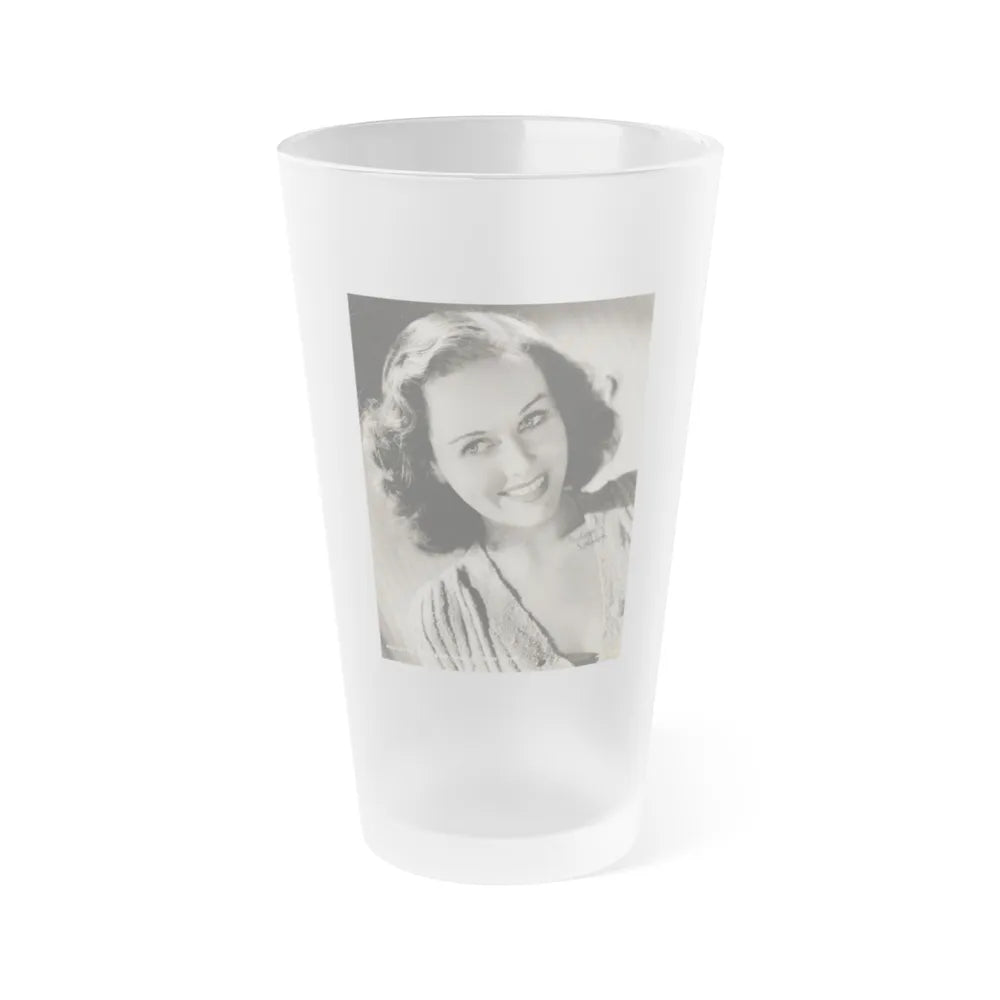 Paulette Goddard #169 (Vintage Female Icon) Frosted Pint Glass 16oz-16oz-Frosted-Go Mug Yourself