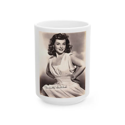 Paulette Goddard #173 (Vintage Female Icon) White Coffee Mug-15oz-Go Mug Yourself