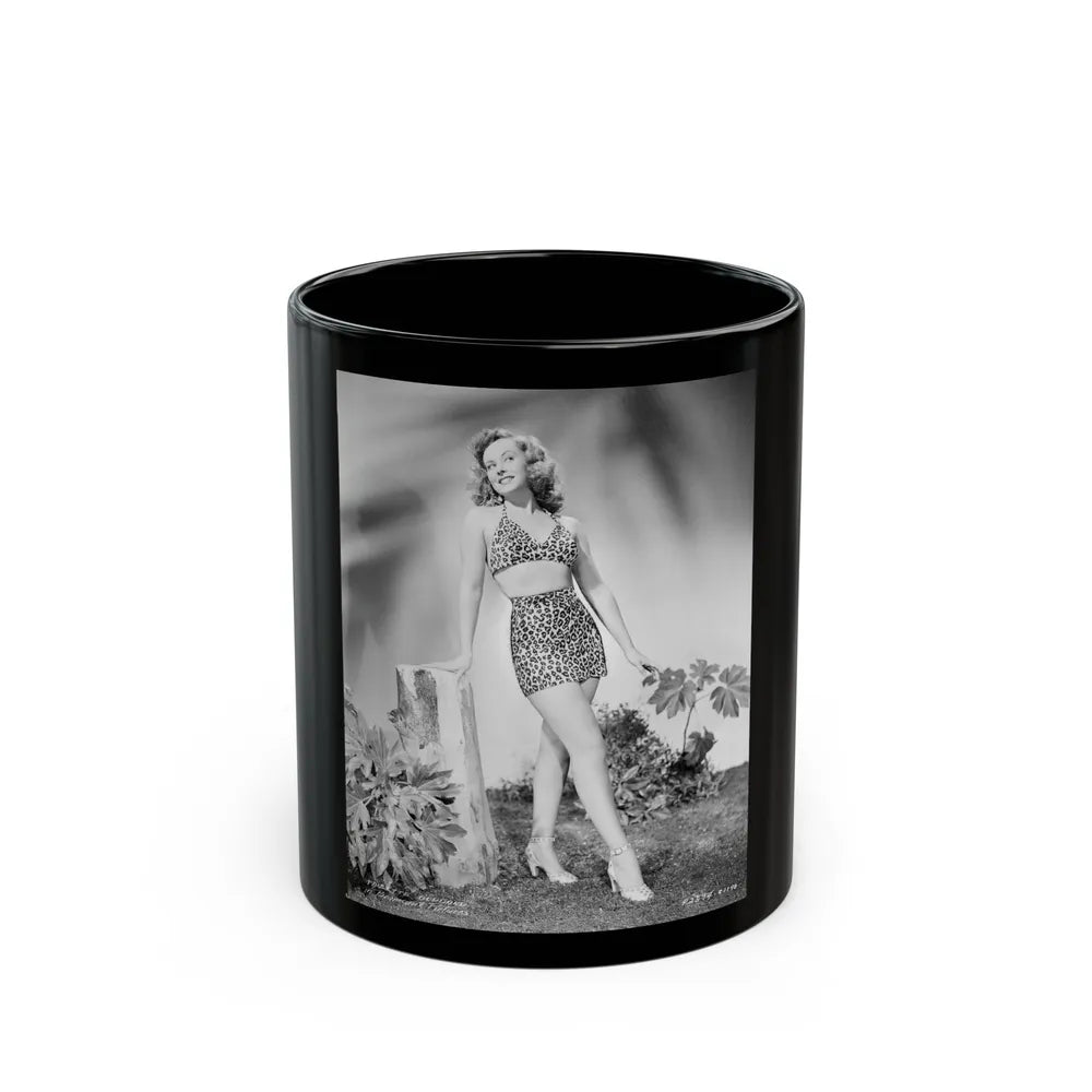 Paulette Goddard #181 (Vintage Female Icon) Black Coffee Mug-11oz-Go Mug Yourself