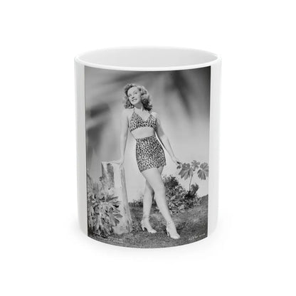 Paulette Goddard #181 (Vintage Female Icon) White Coffee Mug-11oz-Go Mug Yourself