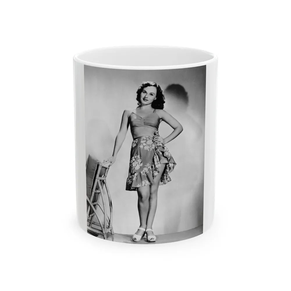 Paulette Goddard #185 (Vintage Female Icon) White Coffee Mug-11oz-Go Mug Yourself