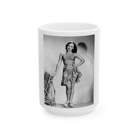 Paulette Goddard #185 (Vintage Female Icon) White Coffee Mug-15oz-Go Mug Yourself