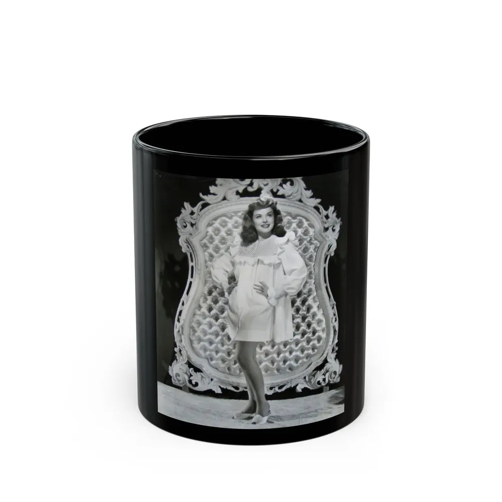 Paulette Goddard #186 (Vintage Female Icon) Black Coffee Mug-11oz-Go Mug Yourself