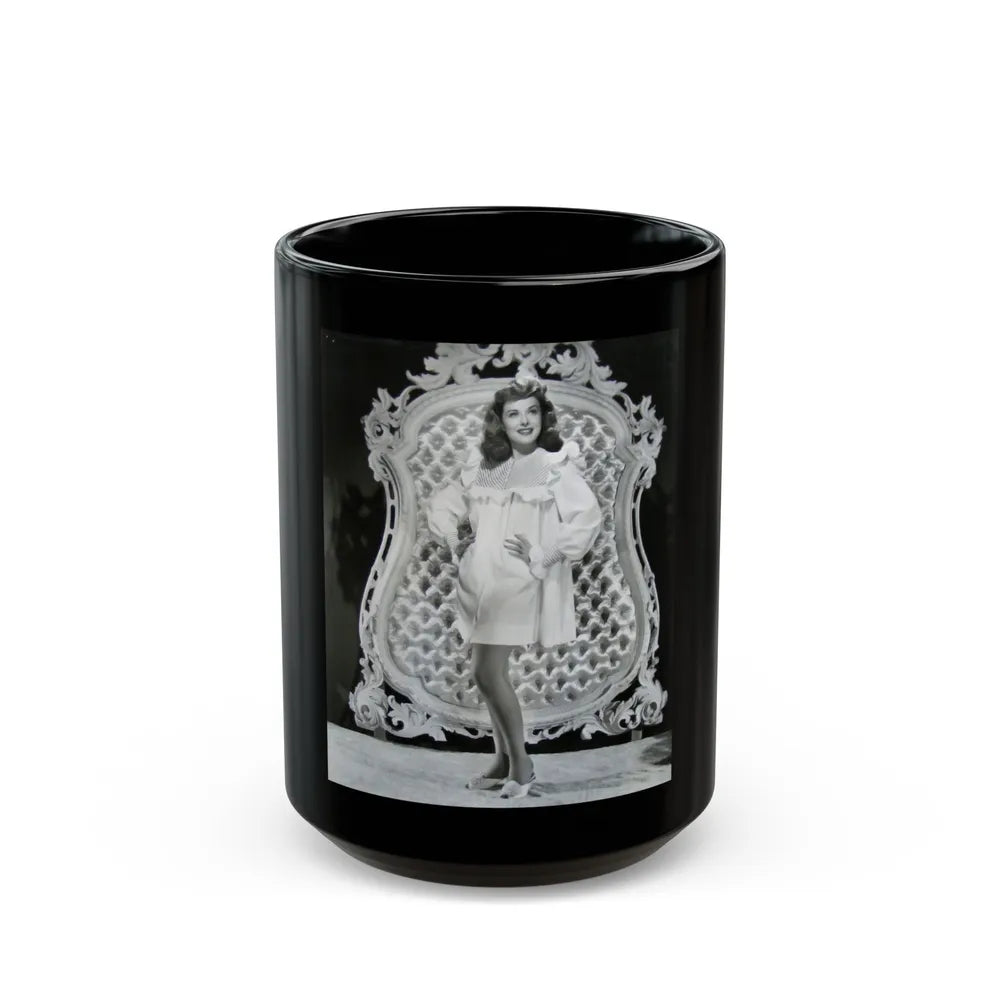 Paulette Goddard #186 (Vintage Female Icon) Black Coffee Mug-15oz-Go Mug Yourself