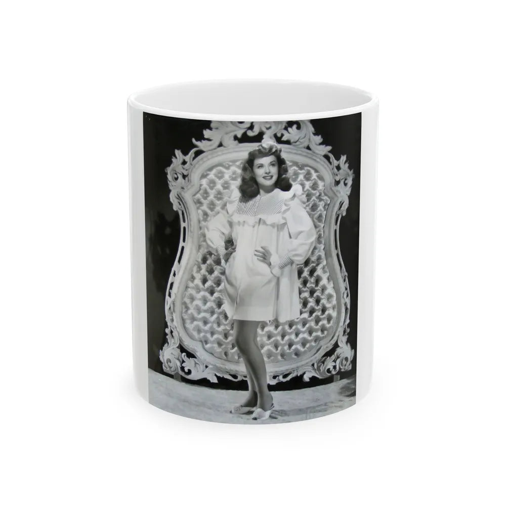 Paulette Goddard #186 (Vintage Female Icon) White Coffee Mug-11oz-Go Mug Yourself