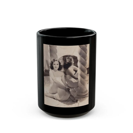 Paulette Goddard #187 (Vintage Female Icon) Black Coffee Mug-15oz-Go Mug Yourself