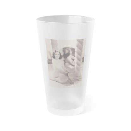 Paulette Goddard #187 (Vintage Female Icon) Frosted Pint Glass 16oz-16oz-Frosted-Go Mug Yourself