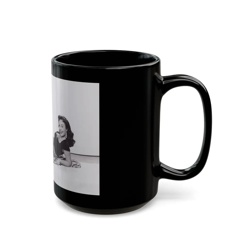 Paulette Goddard #188 (Vintage Female Icon) Black Coffee Mug-Go Mug Yourself