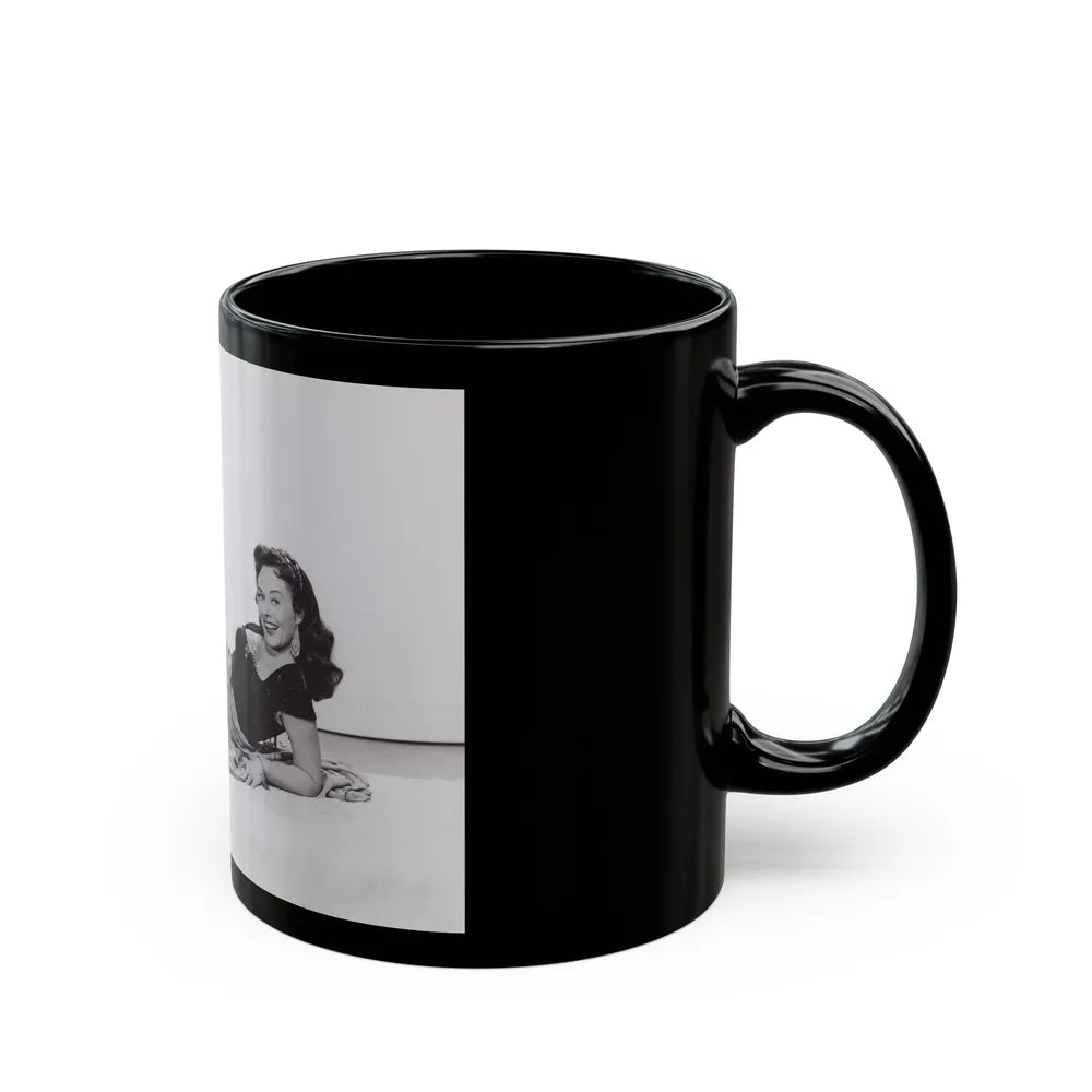 Paulette Goddard #188 (Vintage Female Icon) Black Coffee Mug-Go Mug Yourself