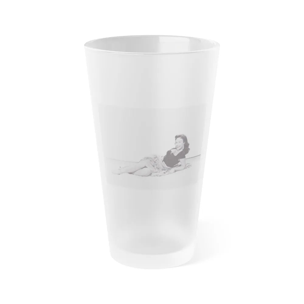 Paulette Goddard #188 (Vintage Female Icon) Frosted Pint Glass 16oz-16oz-Frosted-Go Mug Yourself