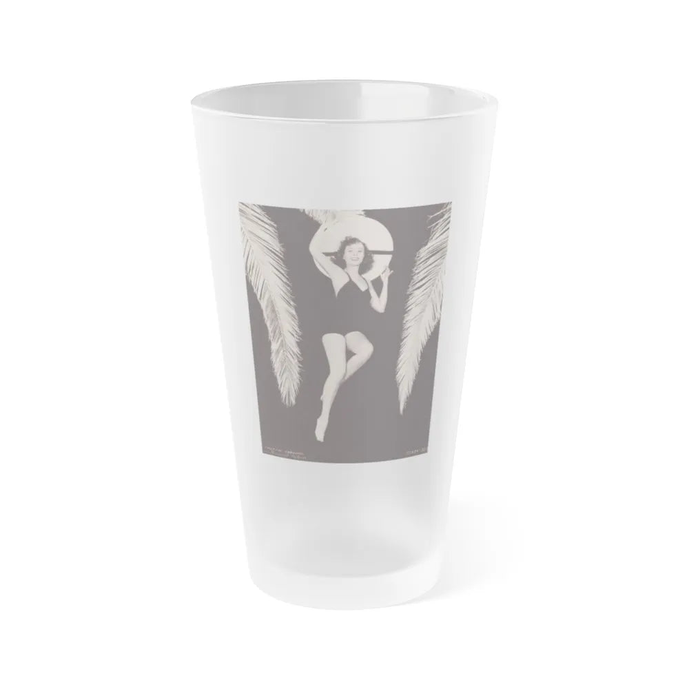 Paulette Goddard #189 (Vintage Female Icon) Frosted Pint Glass 16oz-16oz-Frosted-Go Mug Yourself