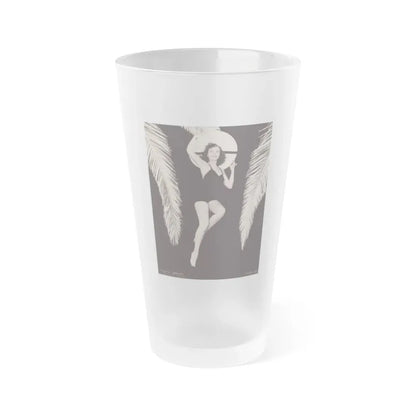 Paulette Goddard #189 (Vintage Female Icon) Frosted Pint Glass 16oz 16oz Frosted - Go Mug Yourself