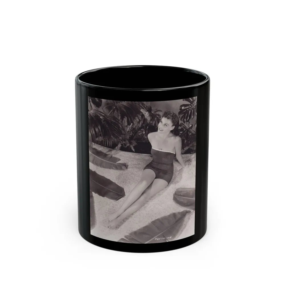 Paulette Goddard #190 (Vintage Female Icon) Black Coffee Mug-11oz-Go Mug Yourself