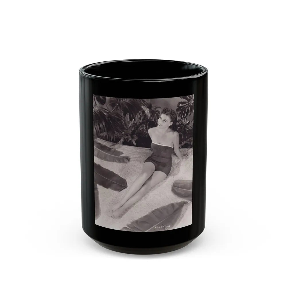 Paulette Goddard #190 (Vintage Female Icon) Black Coffee Mug-15oz-Go Mug Yourself