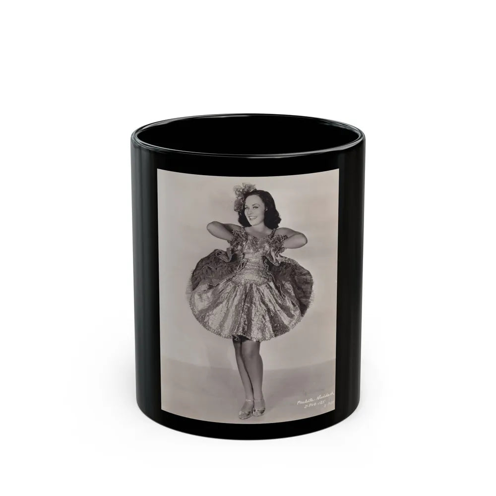 Paulette Goddard #191 (Vintage Female Icon) Black Coffee Mug-11oz-Go Mug Yourself