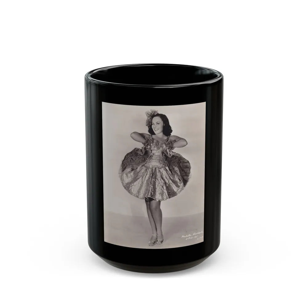 Paulette Goddard #191 (Vintage Female Icon) Black Coffee Mug-15oz-Go Mug Yourself