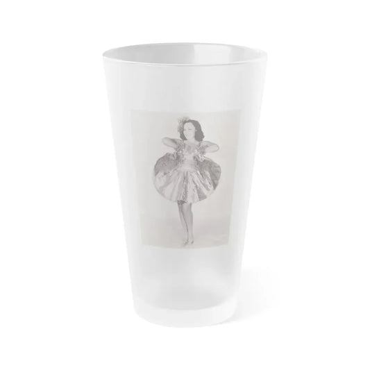 Paulette Goddard #191 (Vintage Female Icon) Frosted Pint Glass 16oz 16oz Frosted - Go Mug Yourself