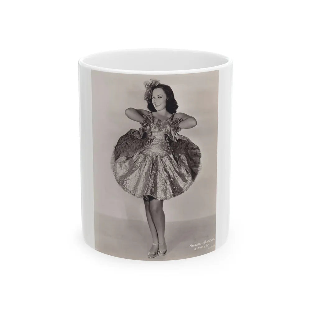 Paulette Goddard #191 (Vintage Female Icon) White Coffee Mug-11oz-Go Mug Yourself