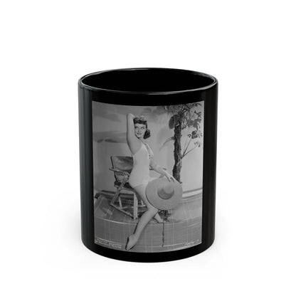 Paulette Goddard #192 (Vintage Female Icon) Black Coffee Mug-11oz-Go Mug Yourself