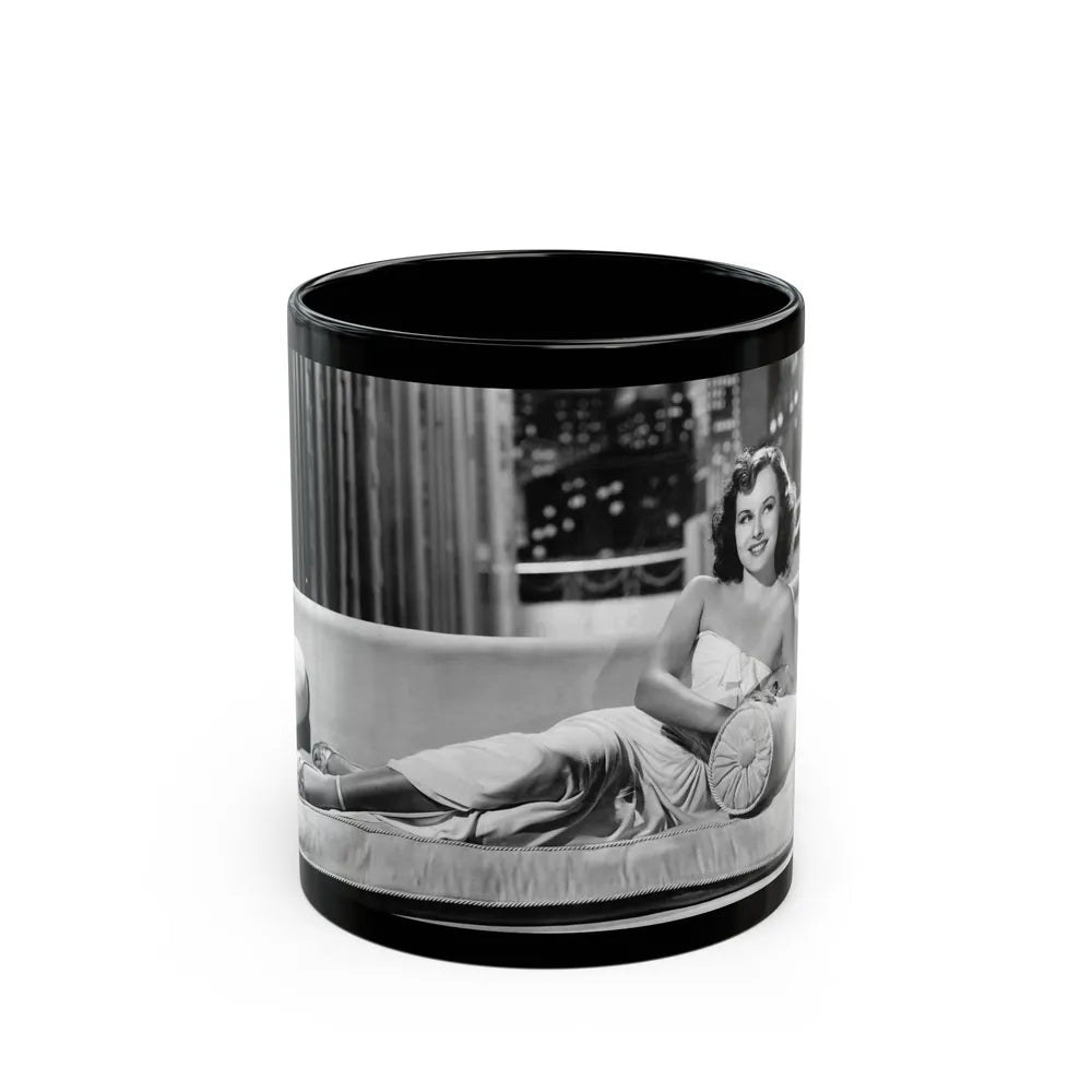 Paulette Goddard #195 (Vintage Female Icon) Black Coffee Mug-11oz-Go Mug Yourself