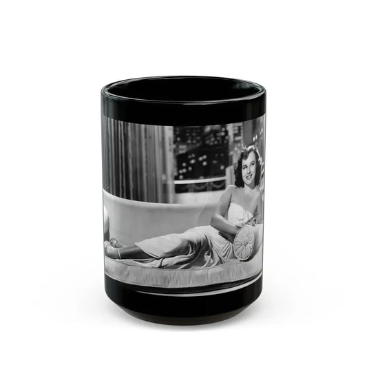 Paulette Goddard #195 (Vintage Female Icon) Black Coffee Mug 15oz - Go Mug Yourself