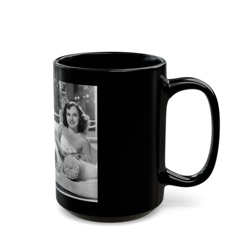 Paulette Goddard #195 (Vintage Female Icon) Black Coffee Mug-Go Mug Yourself