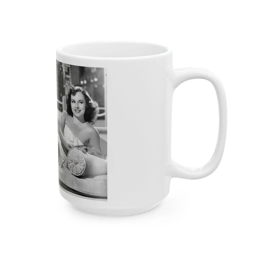 Paulette Goddard #195 (Vintage Female Icon) White Coffee Mug-Go Mug Yourself