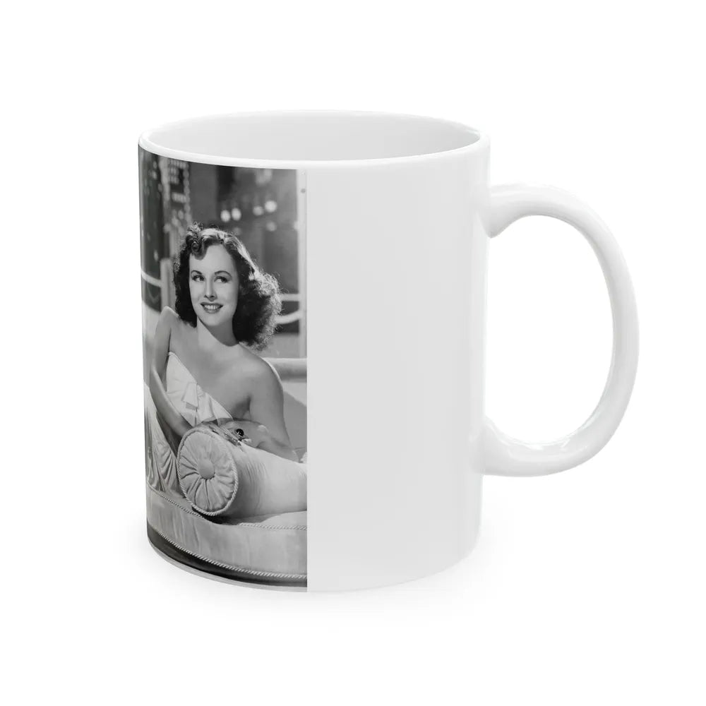 Paulette Goddard #195 (Vintage Female Icon) White Coffee Mug-Go Mug Yourself