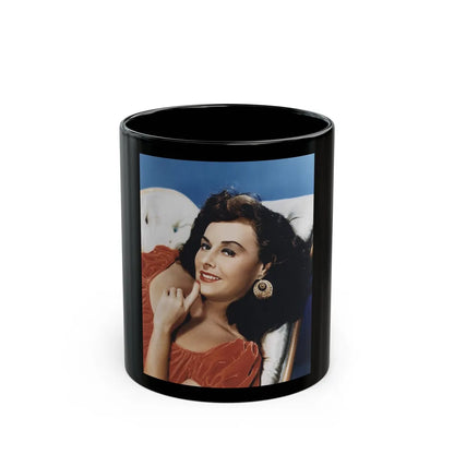 Paulette Goddard #199 (Vintage Female Icon) Black Coffee Mug-11oz-Go Mug Yourself