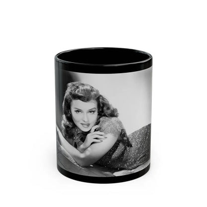 Paulette Goddard #200 (Vintage Female Icon) Black Coffee Mug-11oz-Go Mug Yourself