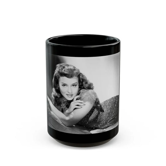 Paulette Goddard #200 (Vintage Female Icon) Black Coffee Mug-15oz-Go Mug Yourself