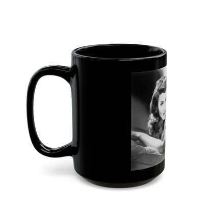 Paulette Goddard #200 (Vintage Female Icon) Black Coffee Mug-Go Mug Yourself