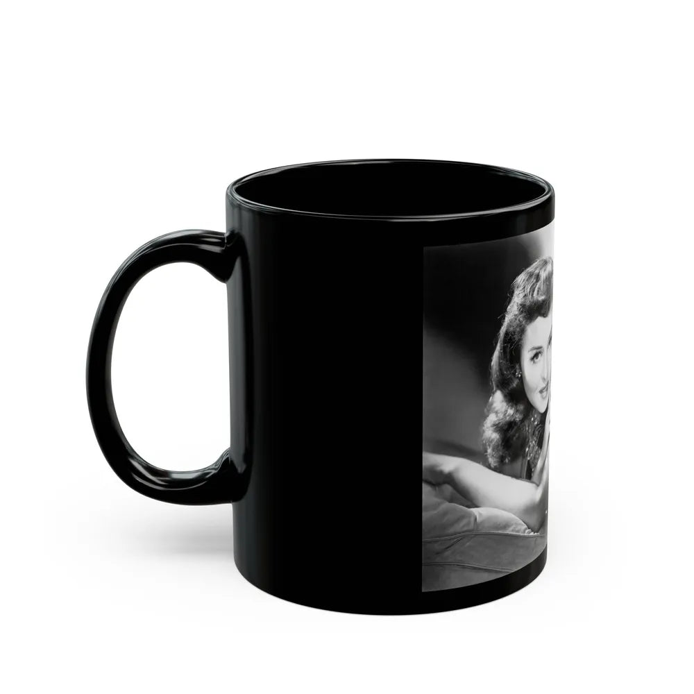 Paulette Goddard #200 (Vintage Female Icon) Black Coffee Mug-Go Mug Yourself