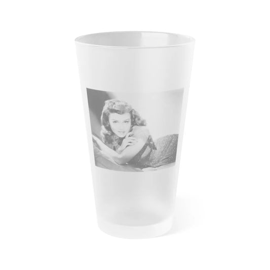 Paulette Goddard #200 (Vintage Female Icon) Frosted Pint Glass 16oz-16oz-Frosted-Go Mug Yourself