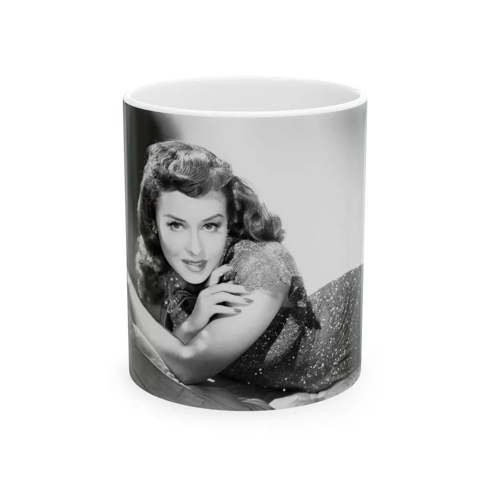 Paulette Goddard #200 (Vintage Female Icon) White Coffee Mug-11oz-Go Mug Yourself