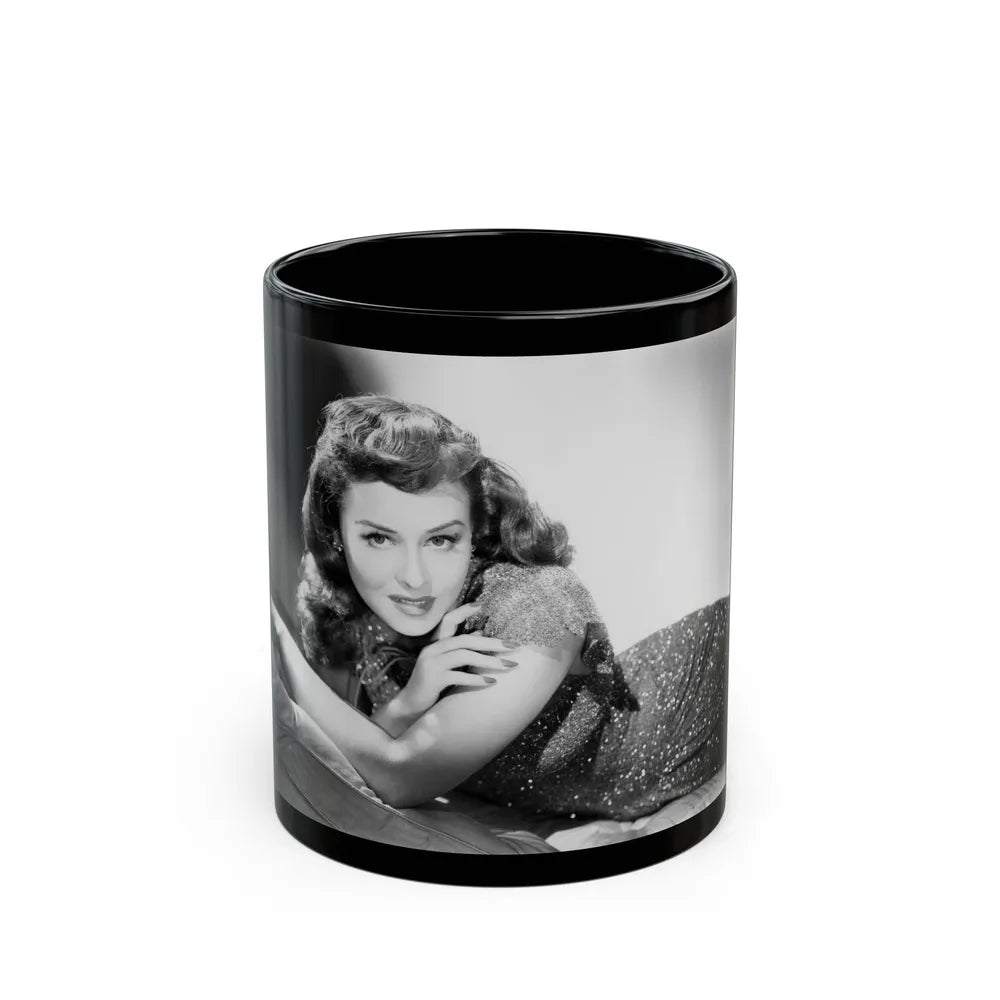 Paulette Goddard #2001 (Vintage Female Icon) Black Coffee Mug-11oz-Go Mug Yourself