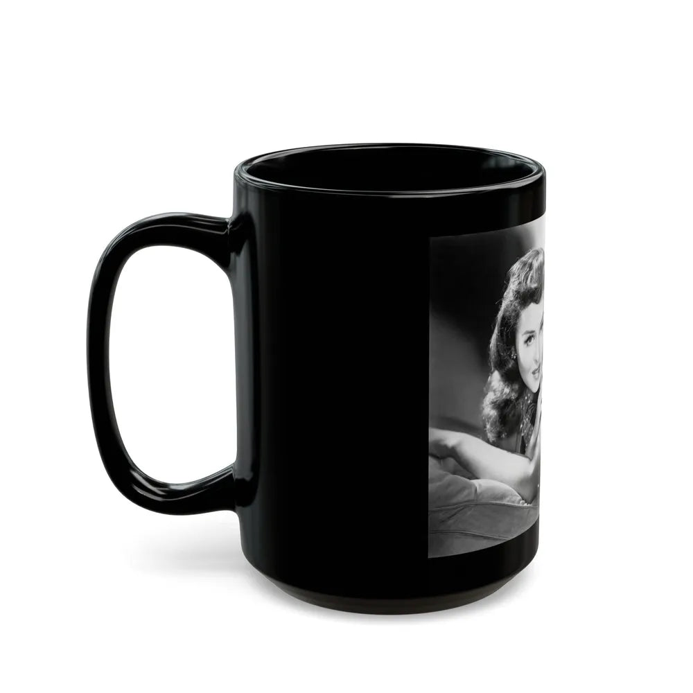 Paulette Goddard #2001 (Vintage Female Icon) Black Coffee Mug-Go Mug Yourself