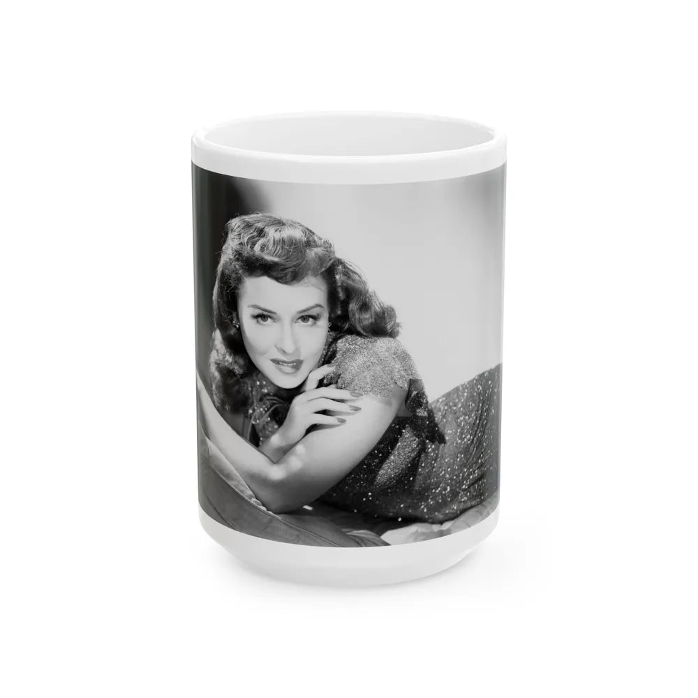 Paulette Goddard #2001 (Vintage Female Icon) White Coffee Mug-15oz-Go Mug Yourself