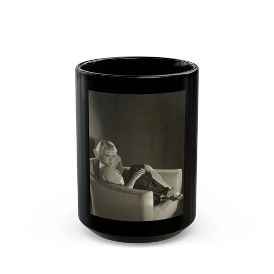 Paulette Goddard #201 (Vintage Female Icon) Black Coffee Mug-15oz-Go Mug Yourself