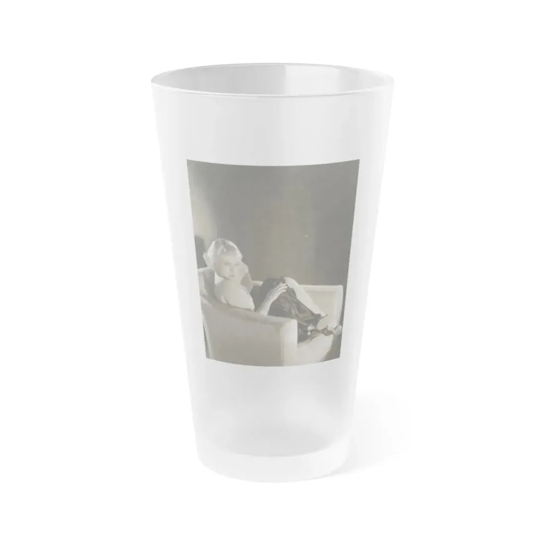 Paulette Goddard #201 (Vintage Female Icon) Frosted Pint Glass 16oz 16oz Frosted - Go Mug Yourself