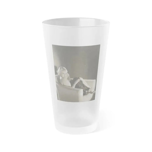 Paulette Goddard #201 (Vintage Female Icon) Frosted Pint Glass 16oz 16oz Frosted - Go Mug Yourself
