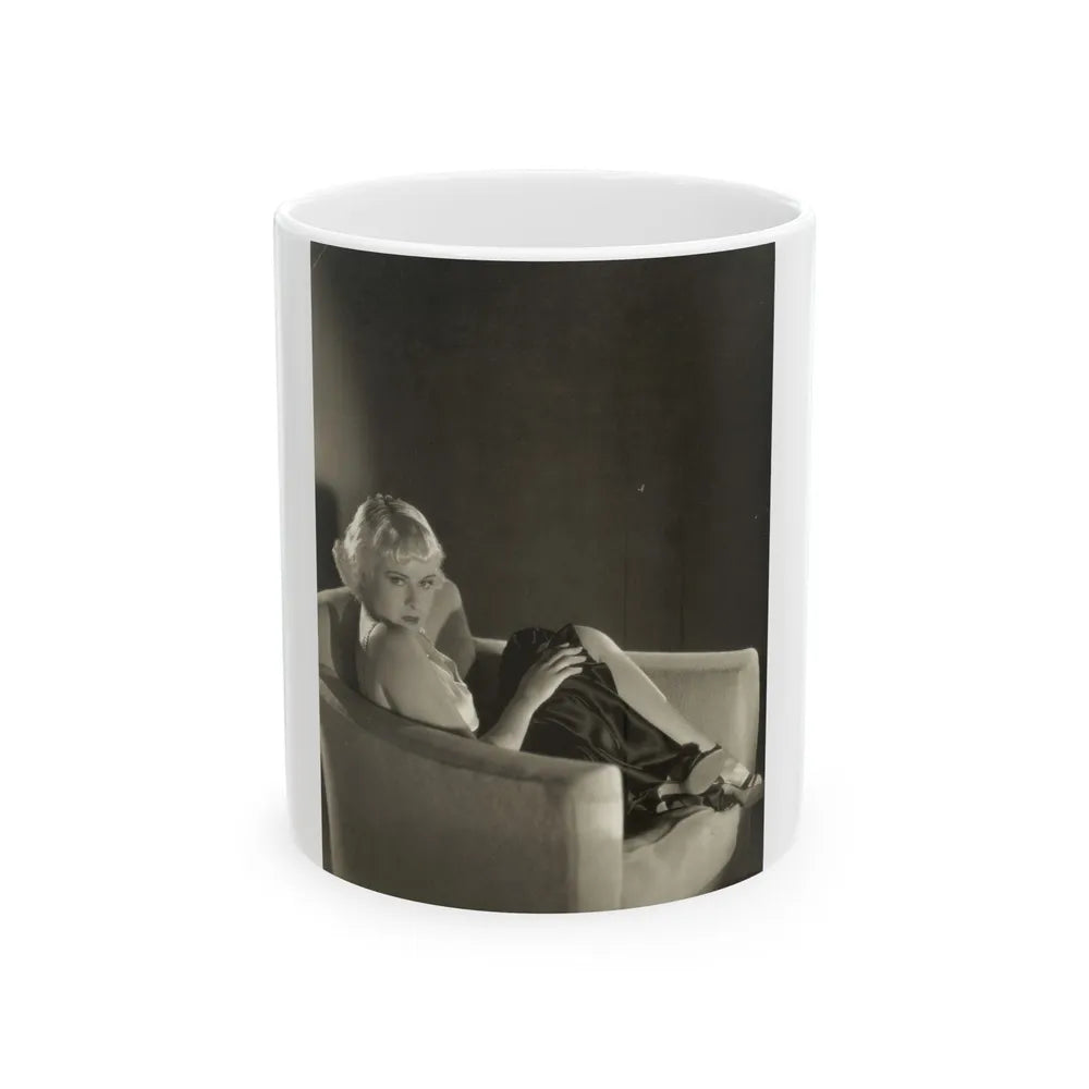 Paulette Goddard #201 (Vintage Female Icon) White Coffee Mug-11oz-Go Mug Yourself