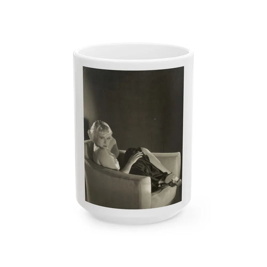 Paulette Goddard #201 (Vintage Female Icon) White Coffee Mug-15oz-Go Mug Yourself