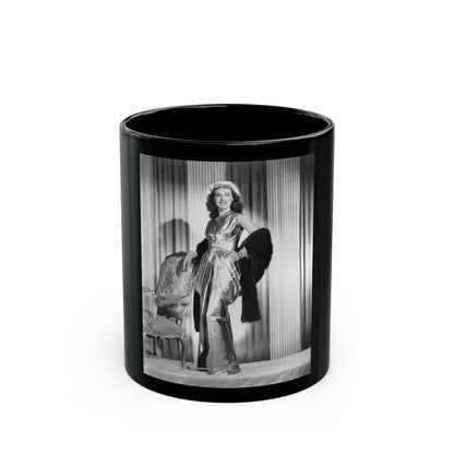 Paulette Goddard #202 (Vintage Female Icon) Black Coffee Mug-11oz-Go Mug Yourself