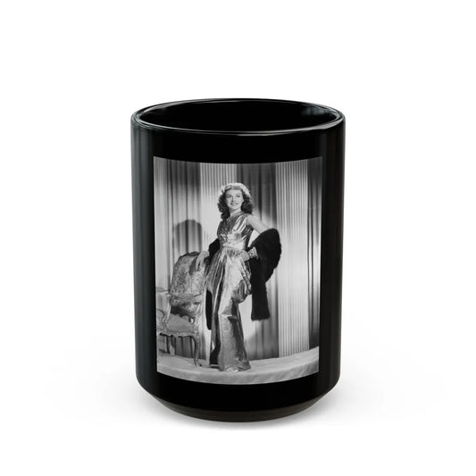 Paulette Goddard #202 (Vintage Female Icon) Black Coffee Mug-15oz-Go Mug Yourself